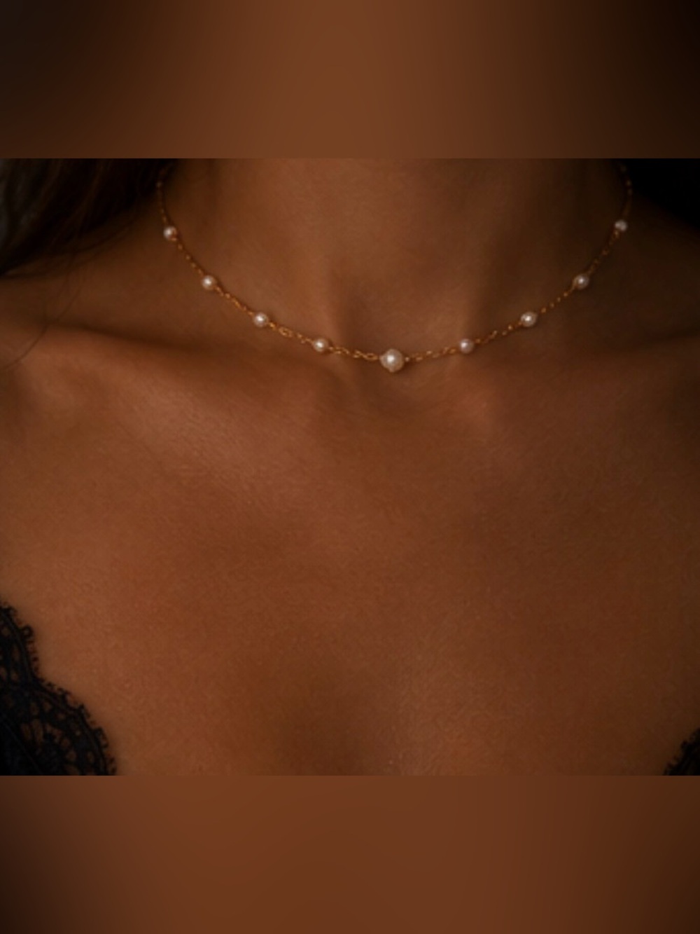 Gold Pearl Choker Necklace - Timeless Minimalist Style